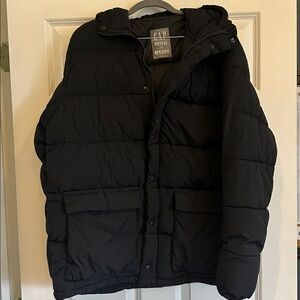 GAP Puffer Jacket Black Primaloft WARM! Snow and Ski